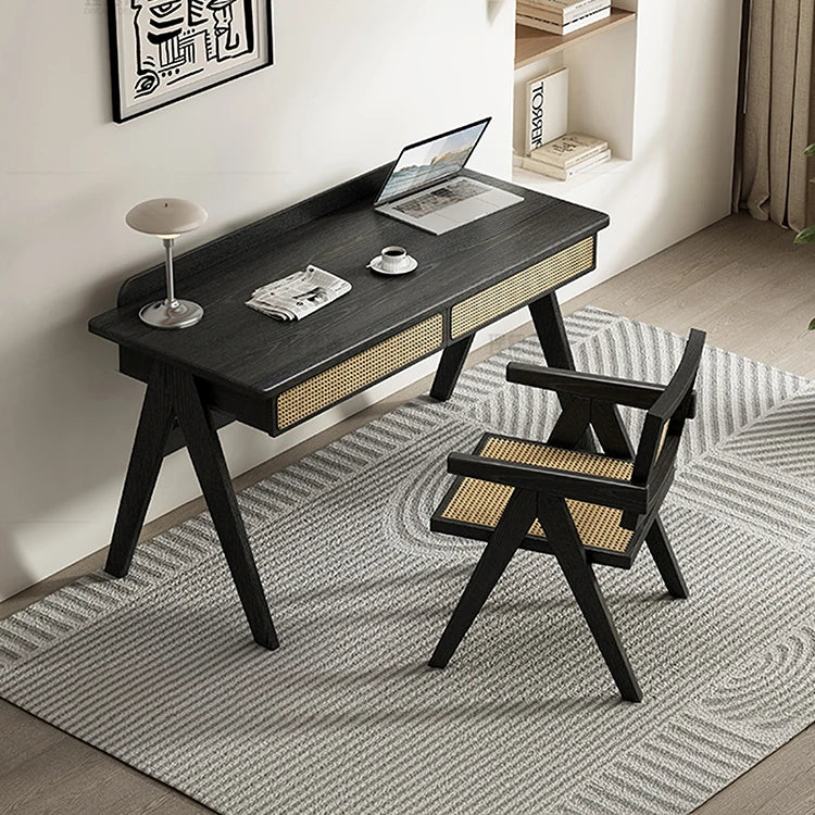 Stylish Ash Wood & Rattan Weave Chair – Modern Elegance for Your Home hlxl-4402