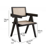 Stylish Ash Wood & Rattan Weave Chair – Modern Elegance for Your Home hlxl-4402