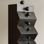 Unique Zigzag Drawer Pine Cabinet - Stylish Storage Solution for Modern Homes hlxl-4406