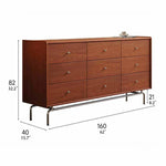 Sleek Cherry Wood Cabinet with Modern Design - Perfect for Stylish Interiors hlxl-4408