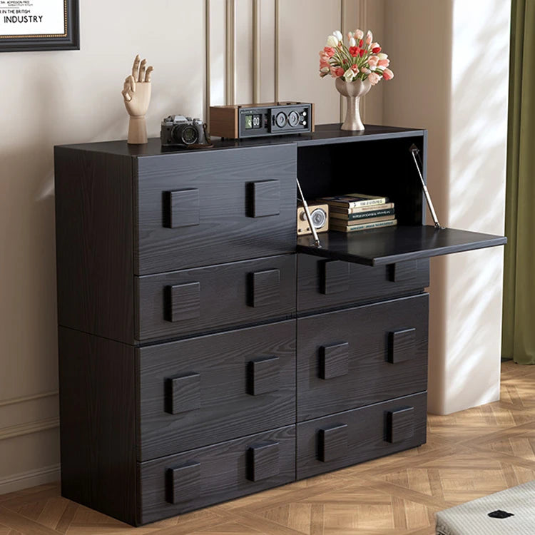 Stylish Ash Wood Cabinet with Modern Handles - Perfect for Elegant Home Storage hlxl-4410