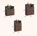 Modern Black Wood Cabinet Set with Elegant Storage Design hlxl-4412