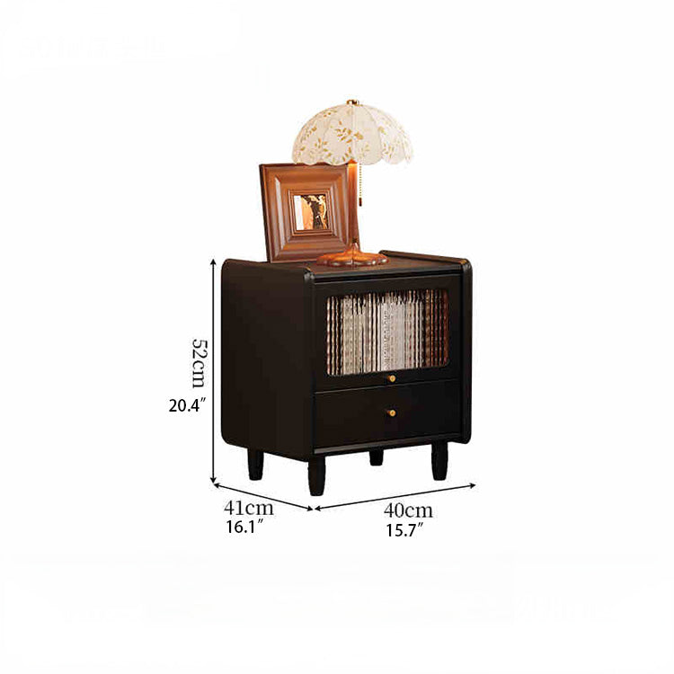 Elegant Glass and Rattan Cabinet with Modern Design hlxl-4413