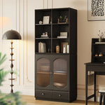 Sleek Multi-Layer Glass & Aluminum Cabinet for Modern Interiors hlxl-4414