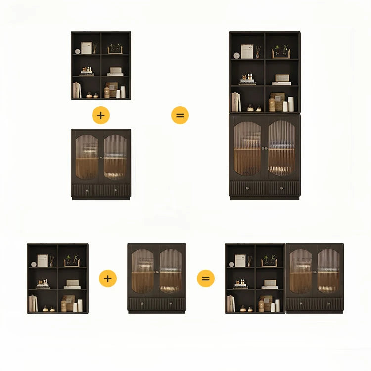 Sleek Multi-Layer Glass & Aluminum Cabinet for Modern Interiors hlxl-4414