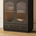 Sleek Multi-Layer Glass & Aluminum Cabinet for Modern Interiors hlxl-4414