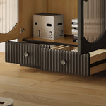 Sleek Multi-Layer Glass & Aluminum Cabinet for Modern Interiors hlxl-4414