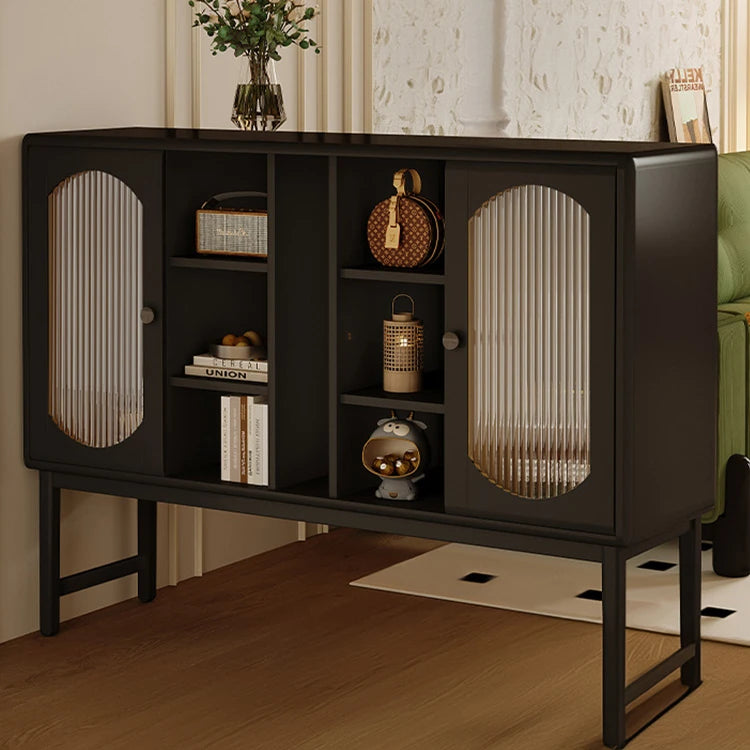 Sleek Modern Cabinet with Multi-layer Board, Glass & Aluminum Alloy Design for Stylish Storage hlxl-4415