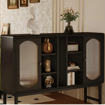 Sleek Modern Cabinet with Multi-layer Board, Glass & Aluminum Alloy Design for Stylish Storage hlxl-4415