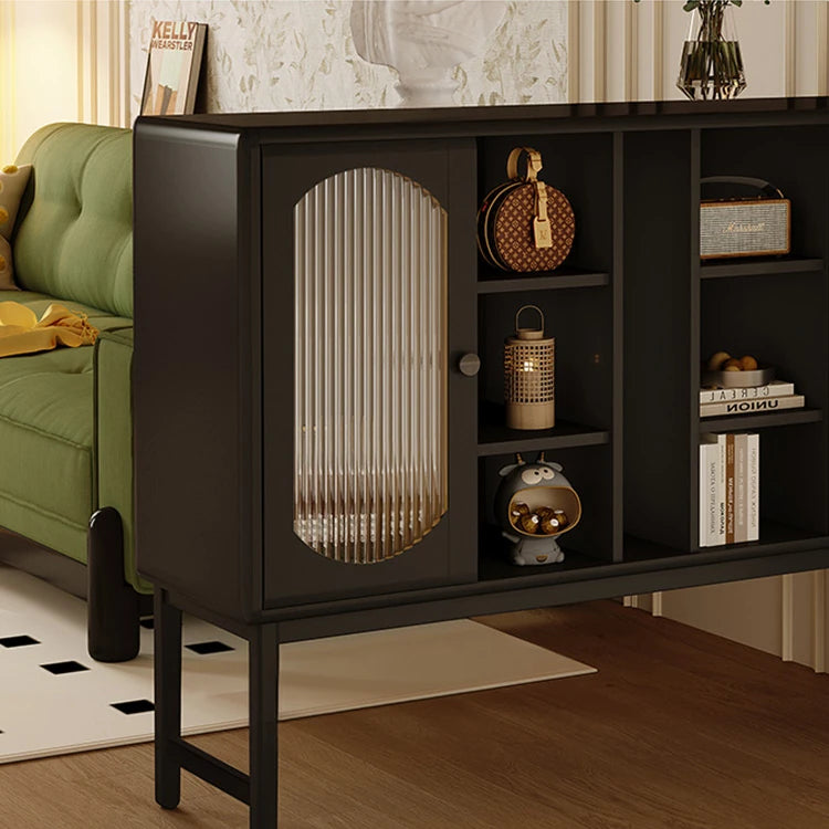 Sleek Modern Cabinet with Multi-layer Board, Glass & Aluminum Alloy Design for Stylish Storage hlxl-4415