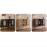 Sleek Modern Cabinet with Multi-layer Board, Glass & Aluminum Alloy Design for Stylish Storage hlxl-4415