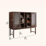 Sleek Modern Cabinet with Multi-layer Board, Glass & Aluminum Alloy Design for Stylish Storage hlxl-4415