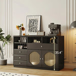 Sleek Glass-Top Cabinet with Modern Storage Solutions for Your Home hlxl-4416
