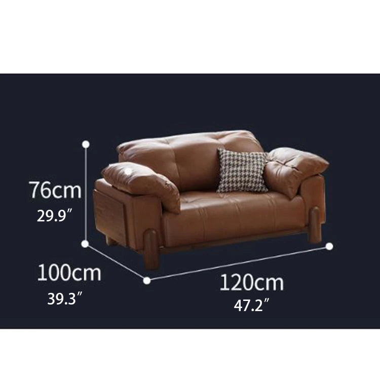 Elegant Ash Wood Sofa with Soft Down Synthetic Leather Upholstery – Stylish Comfort for Your Living Room hly-3032
