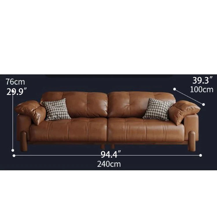 Elegant Ash Wood Sofa with Soft Down Synthetic Leather Upholstery – Stylish Comfort for Your Living Room hly-3032