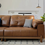 Elegant Ash Wood Sofa with Soft Down Synthetic Leather Upholstery – Stylish Comfort for Your Living Room hly-3032