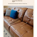 Elegant Ash Wood Sofa with Soft Down Synthetic Leather Upholstery – Stylish Comfort for Your Living Room hly-3032