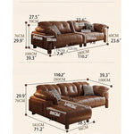Elegant Ash Wood Sofa with Soft Down Synthetic Leather Upholstery – Stylish Comfort for Your Living Room hly-3032