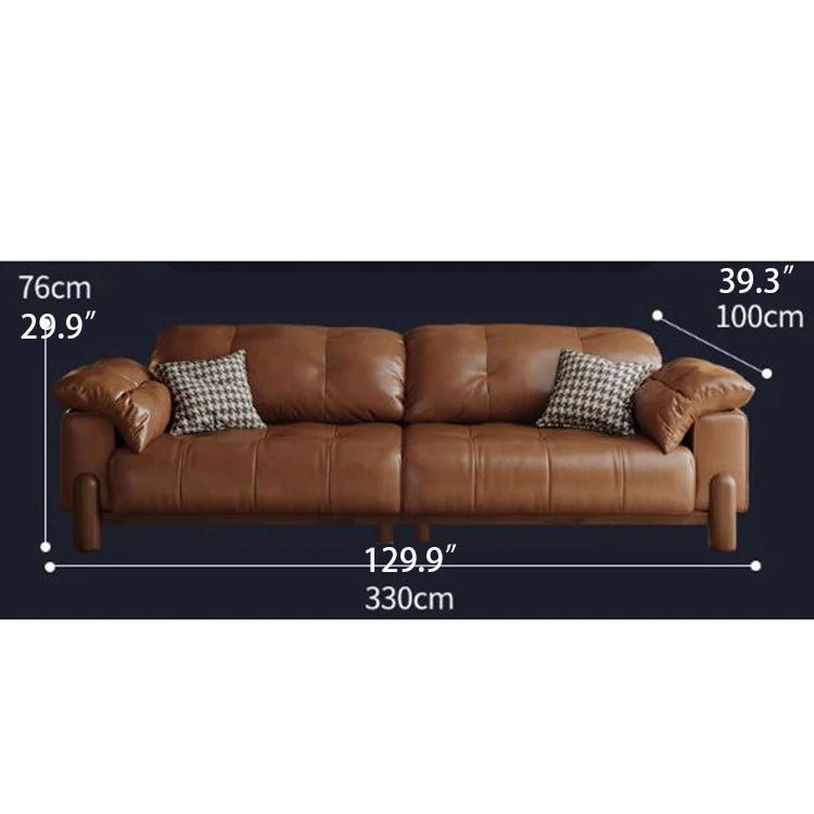 Elegant Ash Wood Sofa with Soft Down Synthetic Leather Upholstery – Stylish Comfort for Your Living Room hly-3032