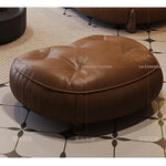 **Luxurious Pine Leather Sofa with Down Feather Cushioning - Stylish Modern Design for Ultimate Comfort** hly-3033