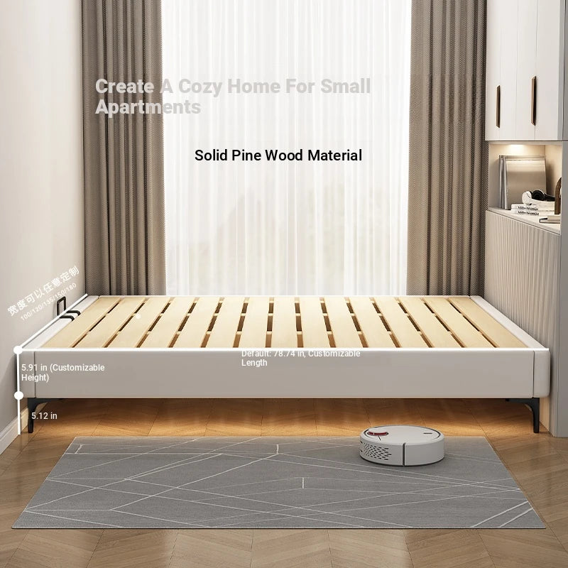 Modern Wooden Slat Bed Frame - Minimalist Design for Cozy Bedrooms hlyj-3140