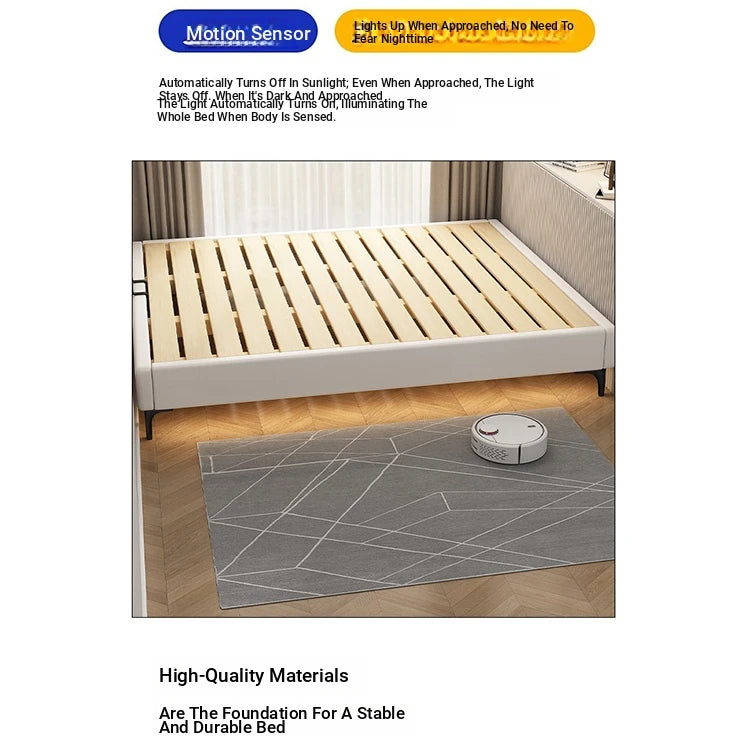 Modern Wooden Slat Bed Frame - Minimalist Design for Cozy Bedrooms hlyj-3140