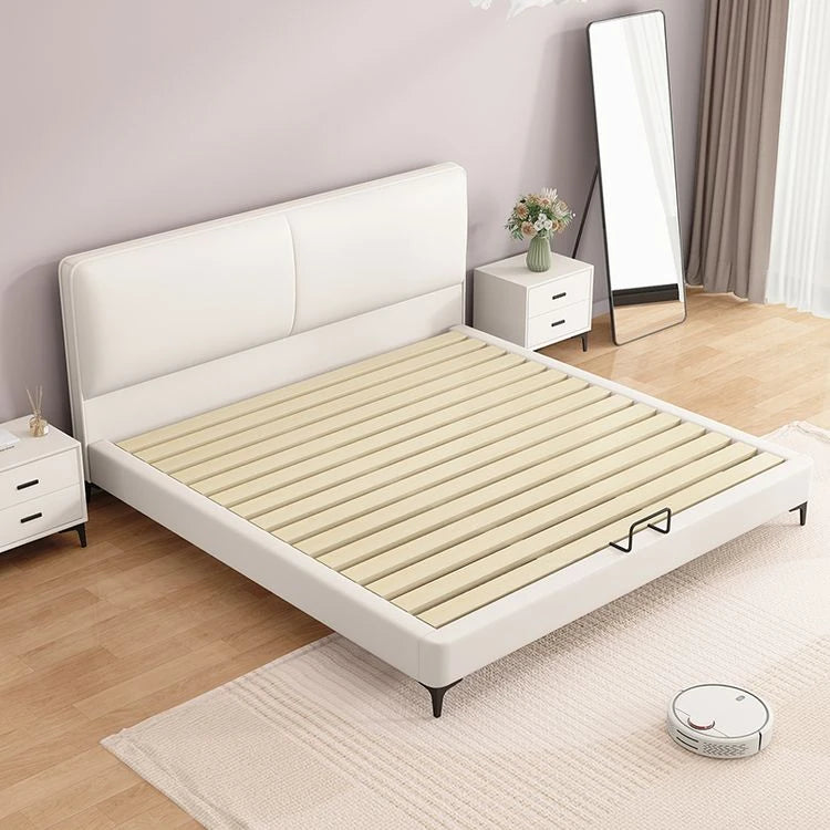 Modern Faux Leather Bed with Stylish Headboard – Chic Bedroom Furniture for Ultimate Comfort hlyj-3142