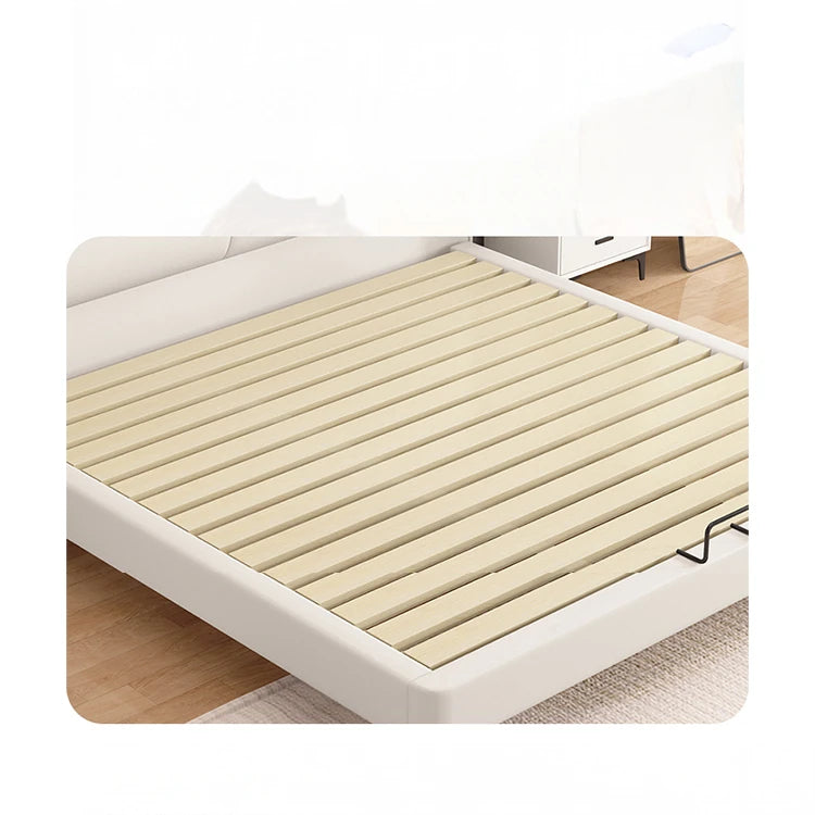 Modern Faux Leather Bed with Stylish Headboard – Chic Bedroom Furniture for Ultimate Comfort hlyj-3142