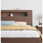 Sturdy and Versatile Pine-Brown Rubber Wood Bed Frame hmak-238