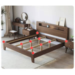 Sturdy and Versatile Pine-Brown Rubber Wood Bed Frame hmak-238