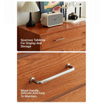 Modern Ash Wood Drawer Cabinet with Stainless Steel Handles – Sleek Storage Solution hmr-4763