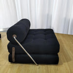 Luxury Convertible Lounge Chair with Soft Chenille Techno Fabric - Perfect for Relaxation and Sleep hmr-4767