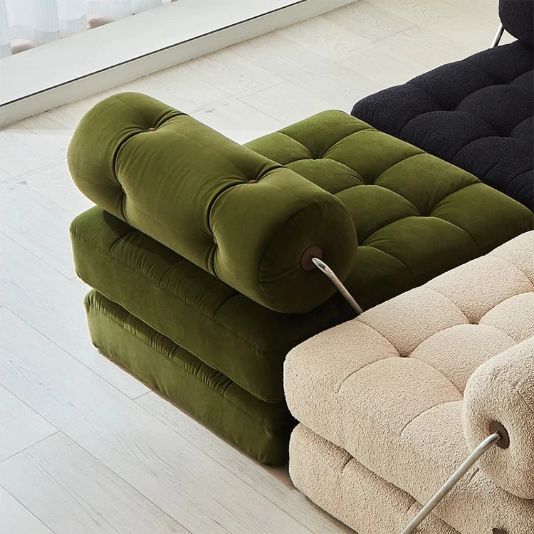 Luxury Convertible Lounge Chair with Soft Chenille Techno Fabric - Perfect for Relaxation and Sleep hmr-4767