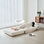 Luxury Convertible Lounge Chair with Soft Chenille Techno Fabric - Perfect for Relaxation and Sleep hmr-4767