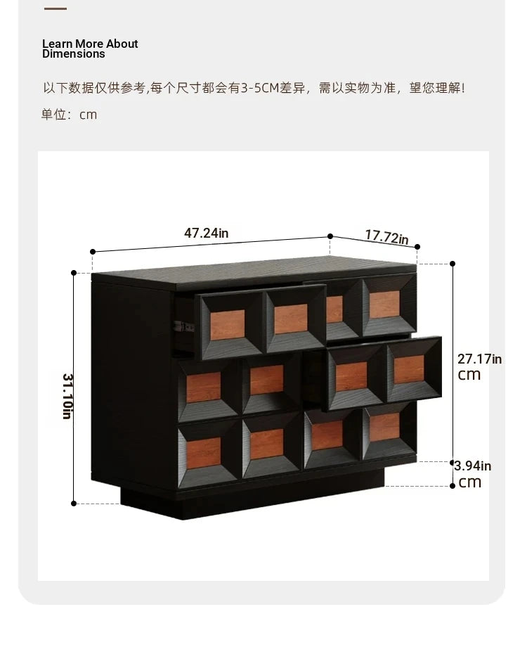 Stylish Ash Wood Cabinet with Geometric Design - Modern Storage Solution for Your Home hmr-4768