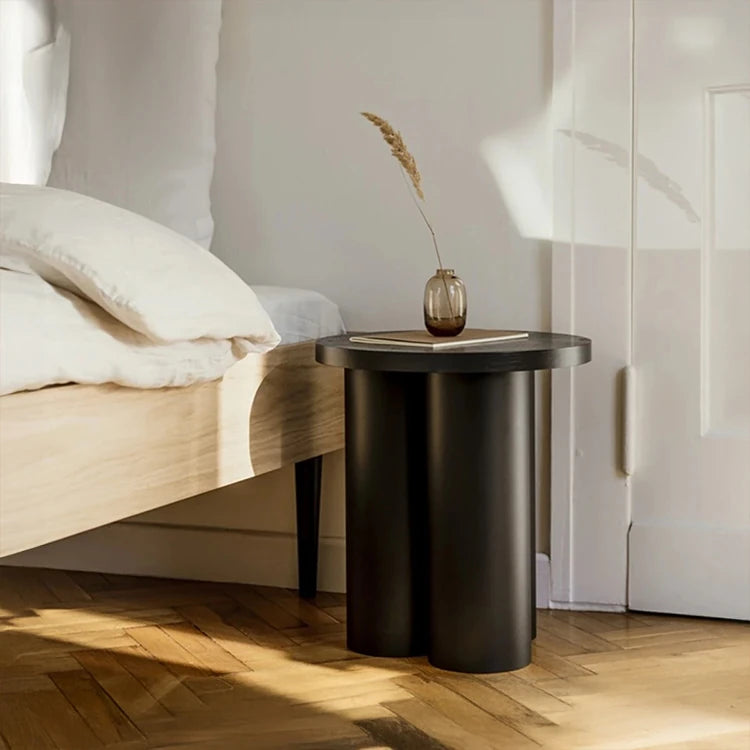 Modern Pine Coffee Table – Stylish Round Accent Table for Living Room & Bedroom hmr-4772