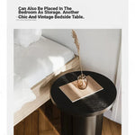 Modern Pine Coffee Table – Stylish Round Accent Table for Living Room & Bedroom hmr-4772