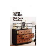 Elegant Ash Wood Cabinet with 8 Stylish Drawers for Modern Home Decor hmr-4773