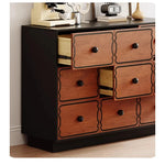 Elegant Ash Wood Cabinet with 8 Stylish Drawers for Modern Home Decor hmr-4773