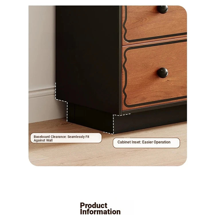 Elegant Ash Wood Cabinet with 8 Stylish Drawers for Modern Home Decor hmr-4773