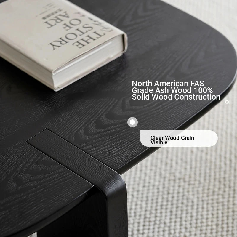 Stylish Ash Wood Coffee Table with Modern Design for Living Room Decor hmr-4778