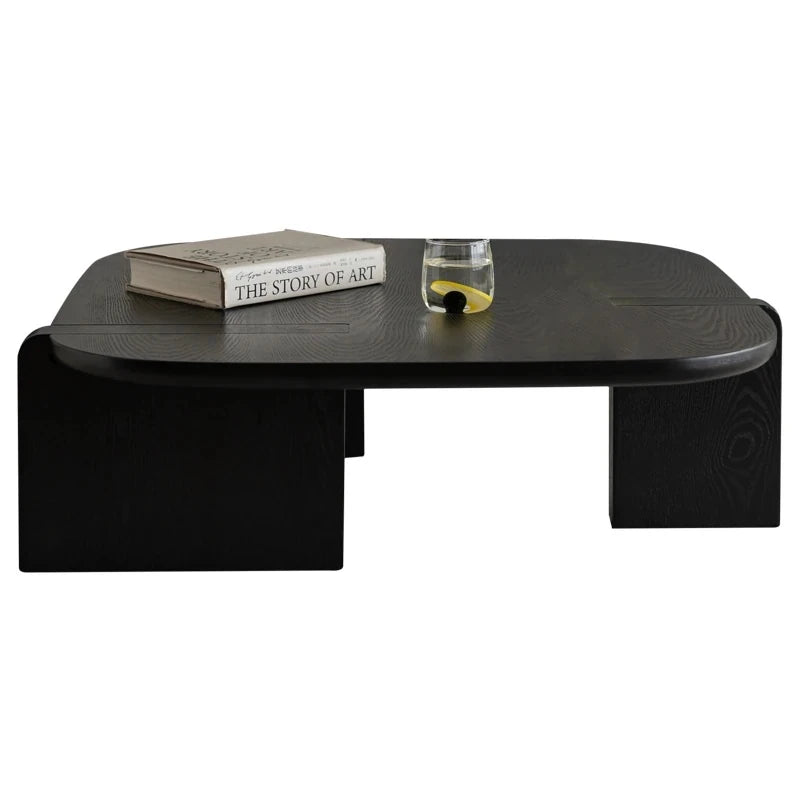 Stylish Ash Wood Coffee Table with Modern Design for Living Room Decor hmr-4778