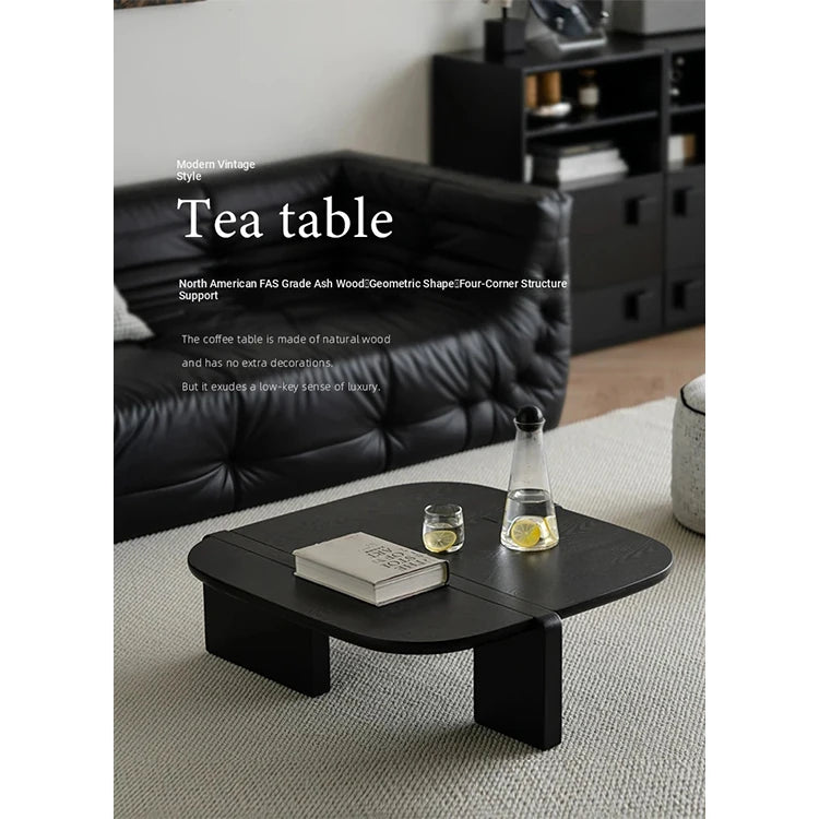 Stylish Ash Wood Coffee Table with Modern Design for Living Room Decor hmr-4778