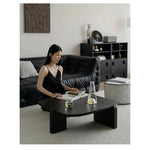 Stylish Ash Wood Coffee Table with Modern Design for Living Room Decor hmr-4778