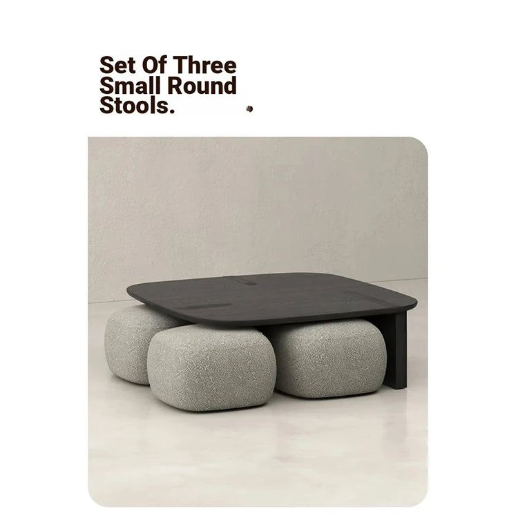 Stylish Ash Wood Coffee Table with Modern Design for Living Room Decor hmr-4778