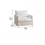 Cozy Cotton-Linen Armchair with Down Filling and Plush Cushion - Perfect for Modern Living Rooms hmr-4780