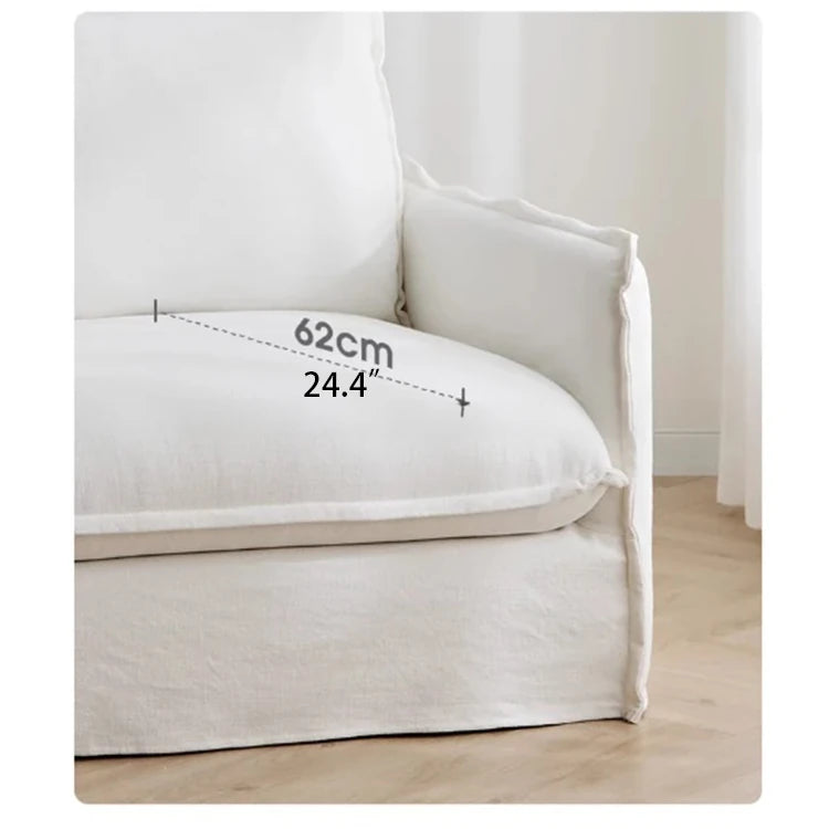 Cozy Cotton-Linen Armchair with Down Filling and Plush Cushion - Perfect for Modern Living Rooms hmr-4780