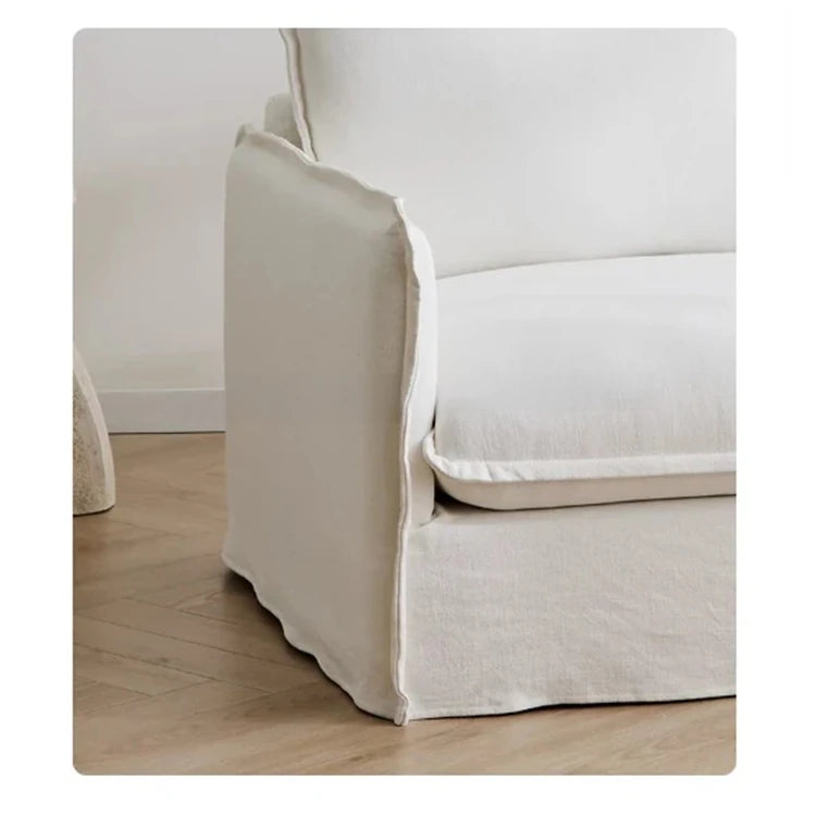 Cozy Cotton-Linen Armchair with Down Filling and Plush Cushion - Perfect for Modern Living Rooms hmr-4780