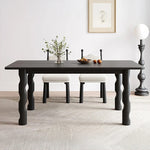 Stylish Ash Wood Dining Table with Unique Design – Perfect for Modern Interiors hmr-4781