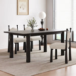 Stylish Ash Wood Dining Table with Unique Design – Perfect for Modern Interiors hmr-4781